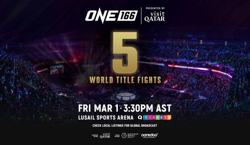 ONE Championships Return To The Middle East With ONE 166 Qatar At Lusail Sports Arena On March 1